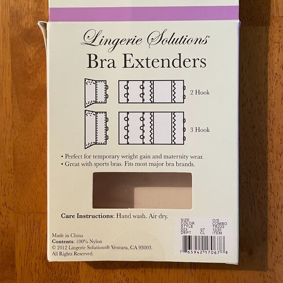 Set of 23 new/unused white black nude bra extenders - Picture 3 of 7